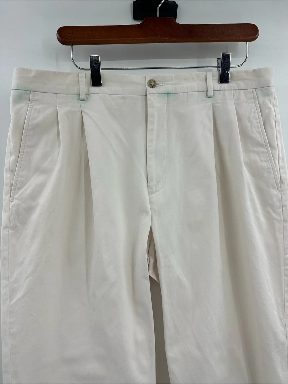 J. Crew Cream Pleated Chinos
